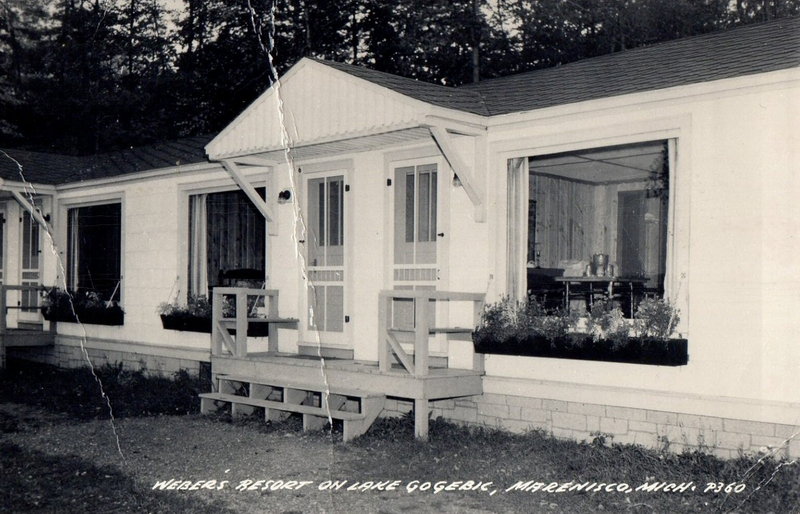 Weber Resort (Webers Resort, Gogebic Lodge) - Vintage Postcard (newer photo)